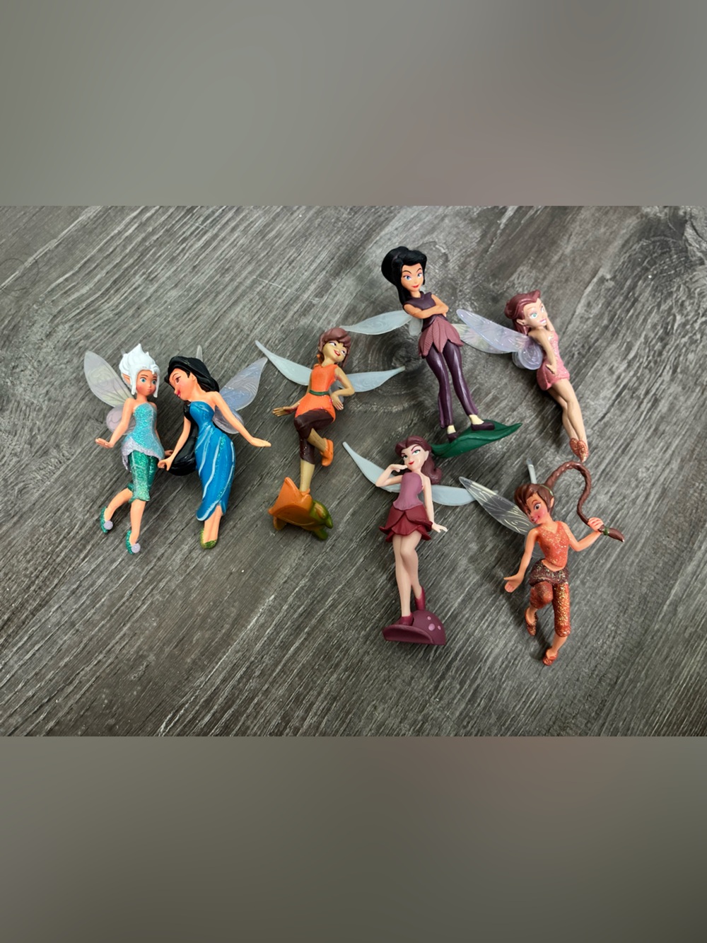 Disney TINKERBELL Fairies Pixie Hollow Figurine Lot 7  Rosetta Silvermist Fawn